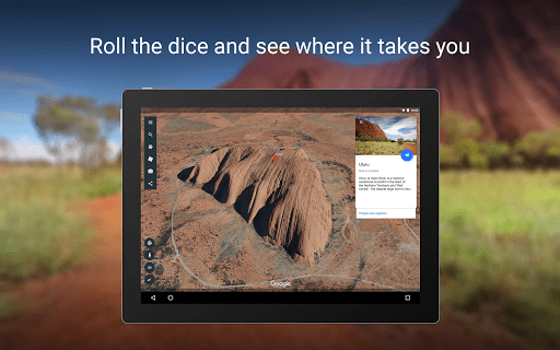 Google Earth - roll the dice feature