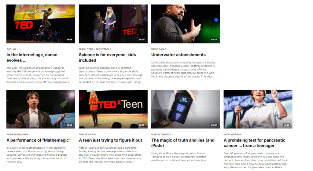 Ted Talks for Kids - example videos